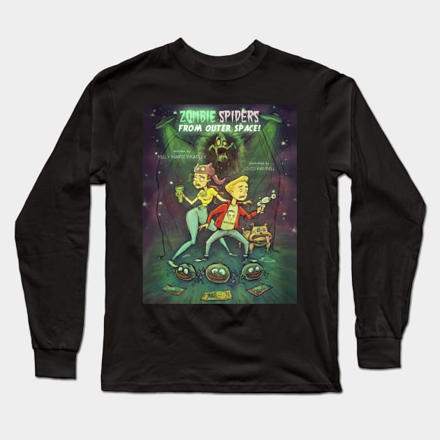 Zombie Spiders From Outer Space! Long Sleeve T-Shirt by Groovy Ghoul